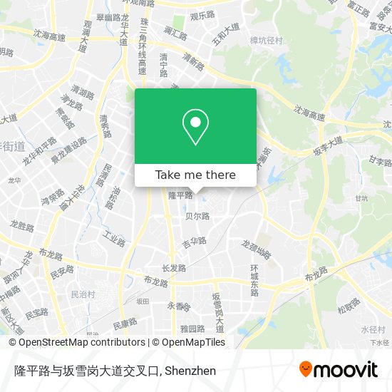 隆平路与坂雪岗大道交叉口 map