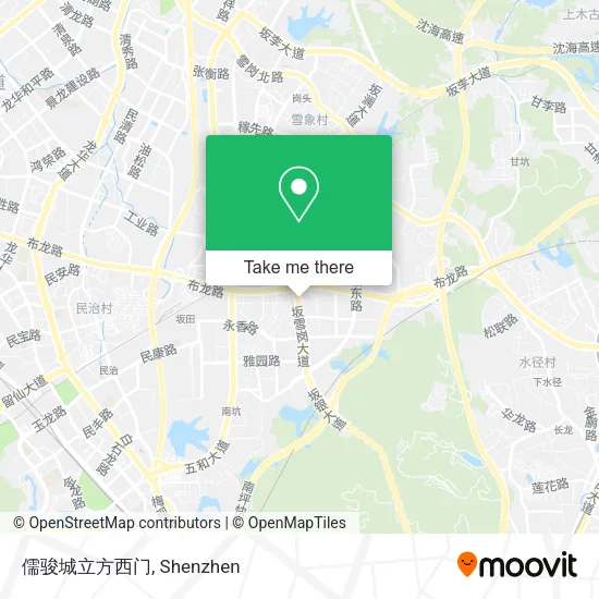 儒骏城立方西门 map