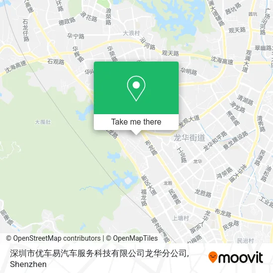 深圳市优车易汽车服务科技有限公司龙华分公司 map