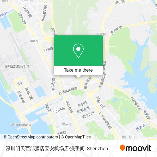 深圳明天西部酒店宝安机场店-洗手间 map