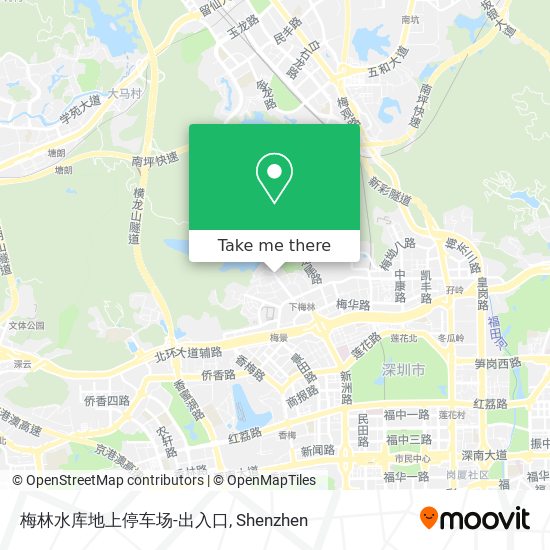 梅林水库地上停车场-出入口 map