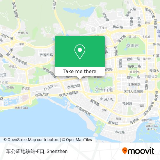 车公庙地铁站-F口 map