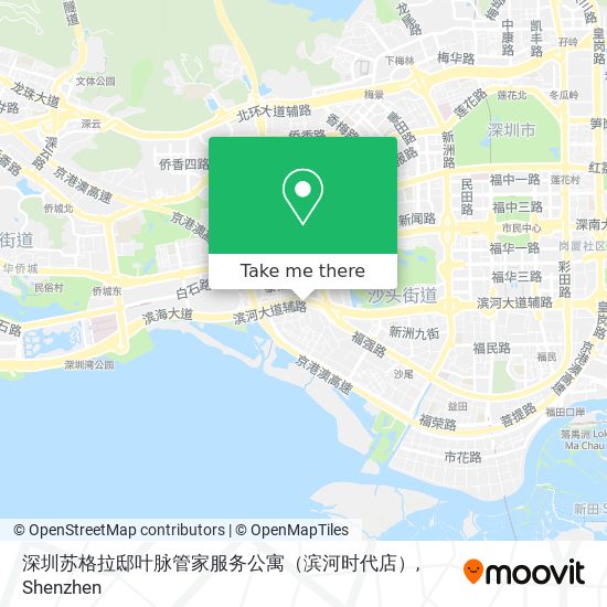 深圳苏格拉邸叶脉管家服务公寓（滨河时代店） map