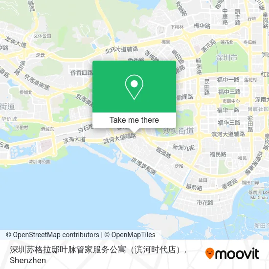 深圳苏格拉邸叶脉管家服务公寓（滨河时代店） map