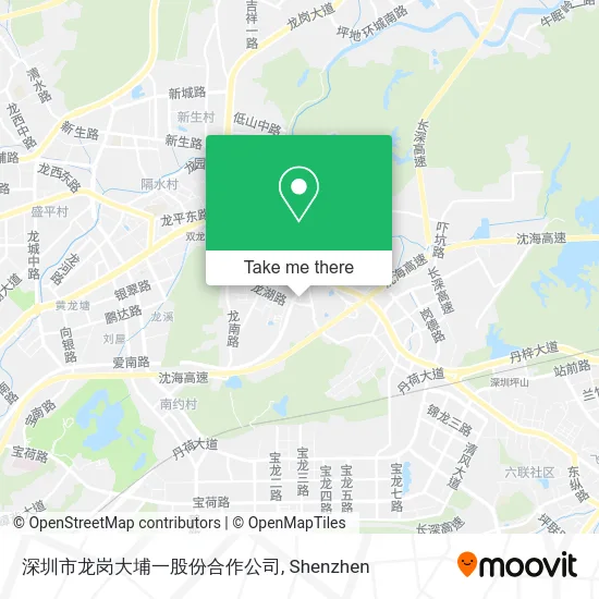 深圳市龙岗大埔一股份合作公司 map
