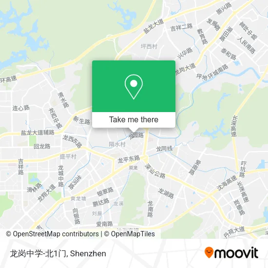 龙岗中学-北1门 map