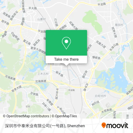 深圳市中泰米业有限公司(一号路) map