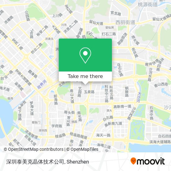 深圳泰美克晶体技术公司 map