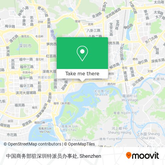 中国商务部驻深圳特派员办事处 map