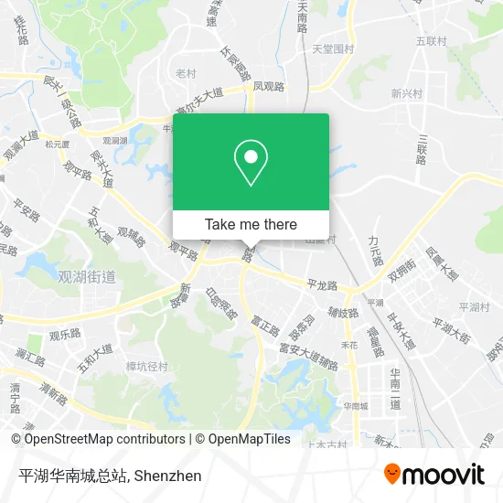 平湖华南城总站 map