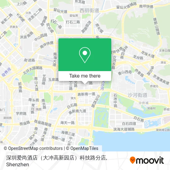 深圳爱尚酒店（大冲高新园店）科技路分店 map