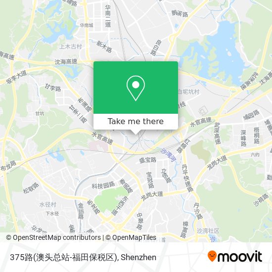 375路(澳头总站-福田保税区) map