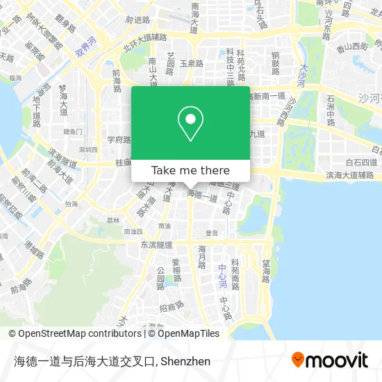 海德一道与后海大道交叉口 map