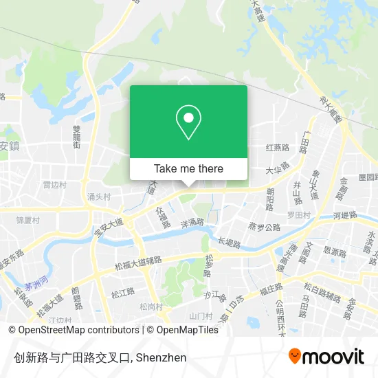 创新路与广田路交叉口 map