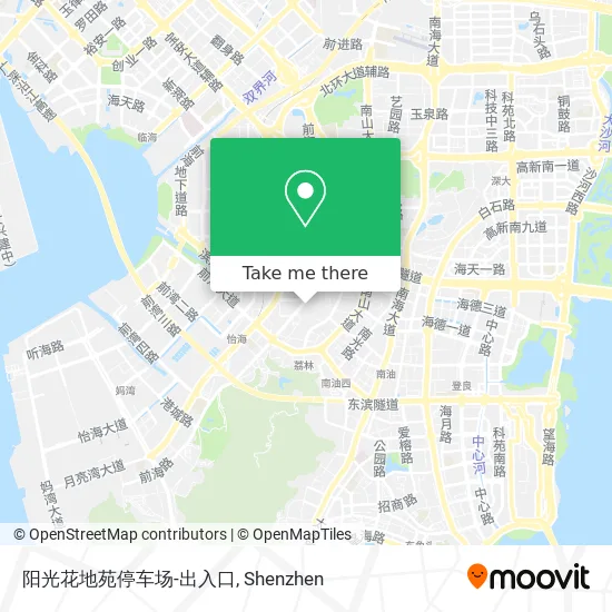 阳光花地苑停车场-出入口 map