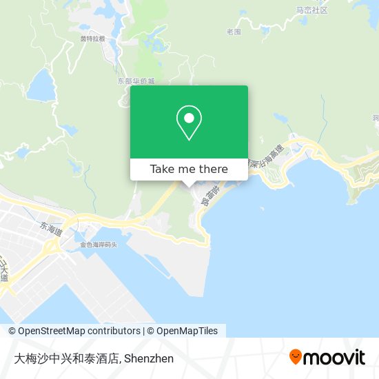 大梅沙中兴和泰酒店 map