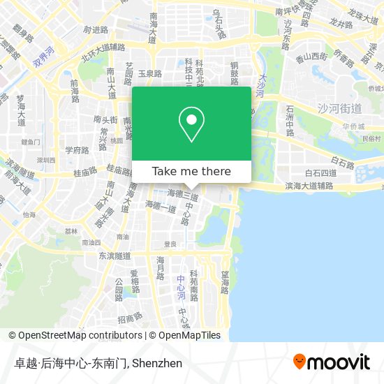 卓越·后海中心-东南门 map