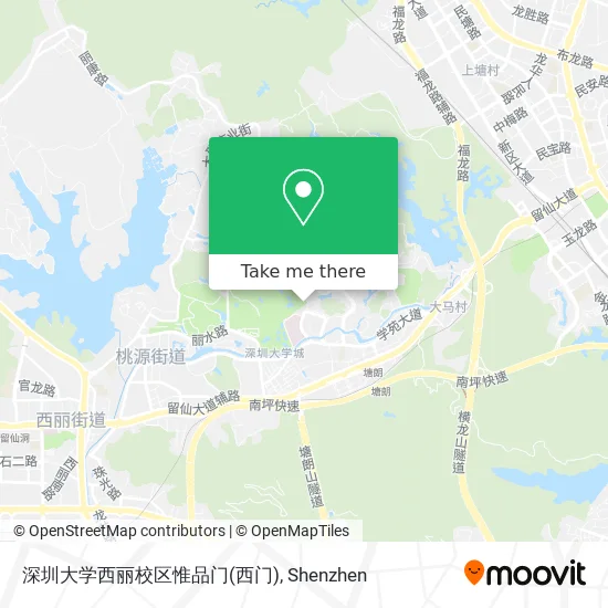 深圳大学西丽校区惟品门(西门) map