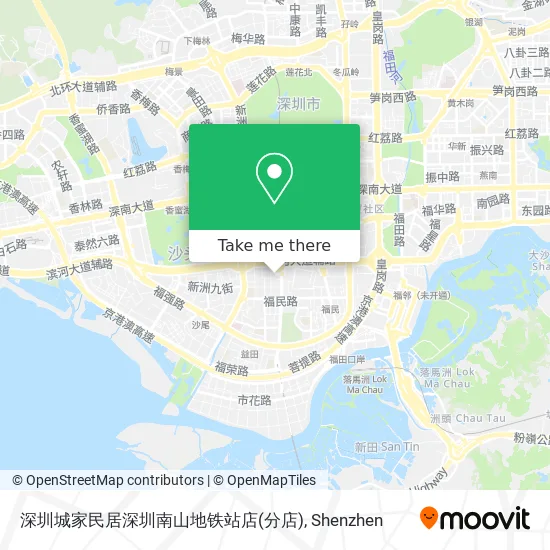 深圳城家民居深圳南山地铁站店(分店) map