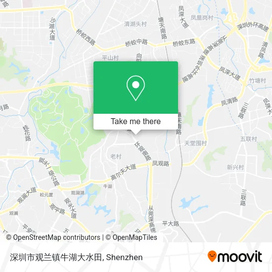 深圳市观兰镇牛湖大水田 map