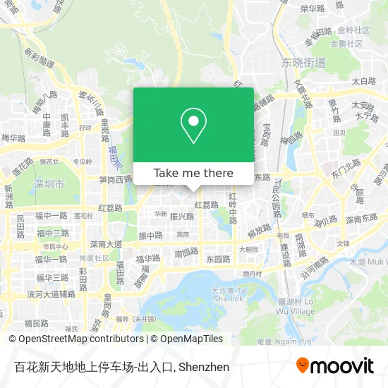百花新天地地上停车场-出入口 map