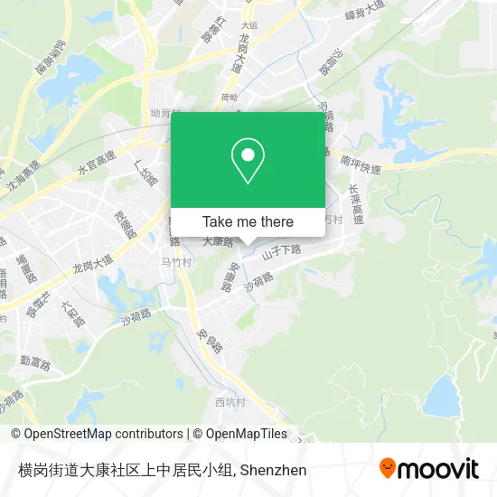 横岗街道大康社区上中居民小组 map