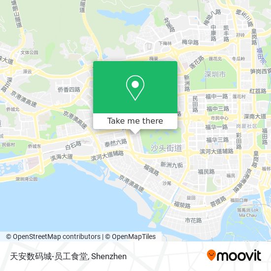 天安数码城-员工食堂 map