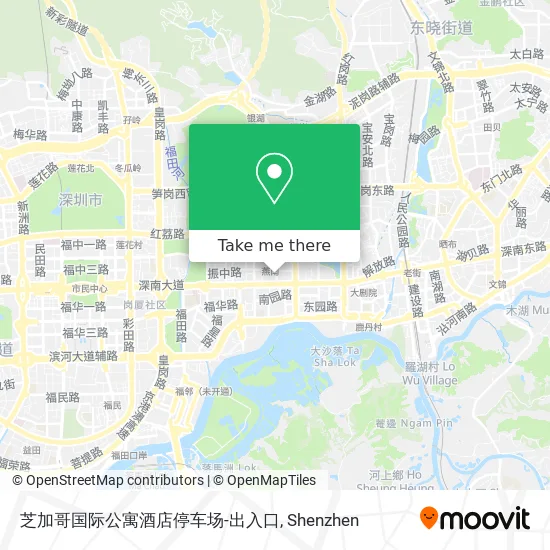 芝加哥国际公寓酒店停车场-出入口 map