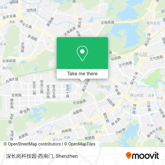 深长岗科技园-西南门 map