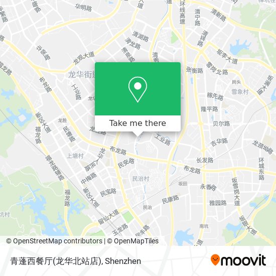 青蓬西餐厅(龙华北站店) map