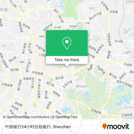 中国银行24小时自助银行 map