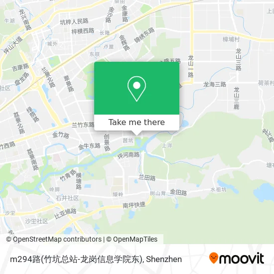 m294路(竹坑总站-龙岗信息学院东) map