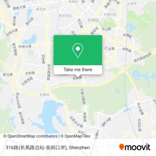 316路(长凤路总站-皇岗口岸) map