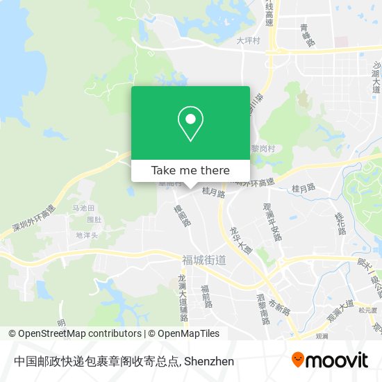 中国邮政快递包裹章阁收寄总点 map