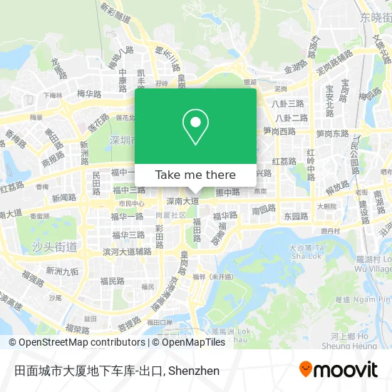 田面城市大厦地下车库-出口 map