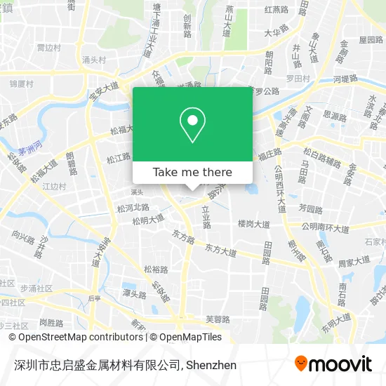 深圳市忠启盛金属材料有限公司 map