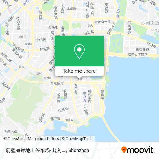 蔚蓝海岸地上停车场-出入口 map
