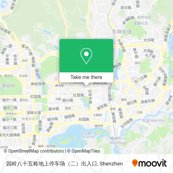 园岭八十五栋地上停车场（二）出入口 map