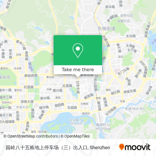 园岭八十五栋地上停车场（三）出入口 map