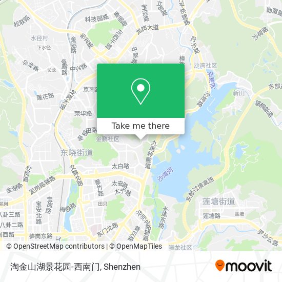 淘金山湖景花园-西南门 map