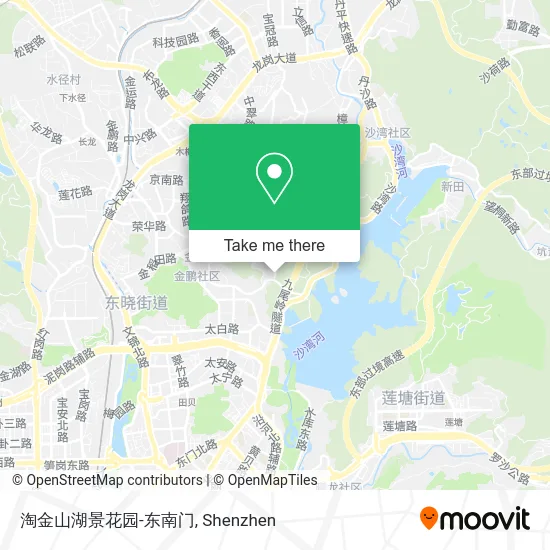 淘金山湖景花园-东南门 map