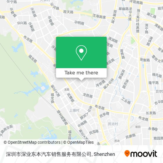 深圳市深业东本汽车销售服务有限公司 map