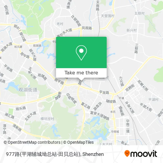 977路(平湖辅城坳总站-田贝总站) map
