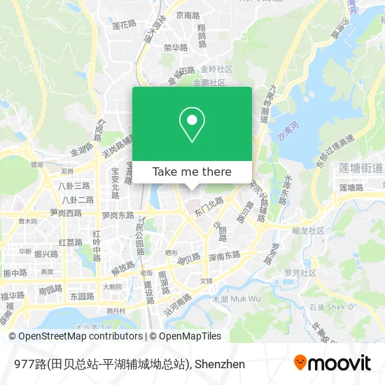 977路(田贝总站-平湖辅城坳总站) map