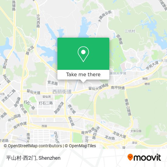 平山村-西2门 map