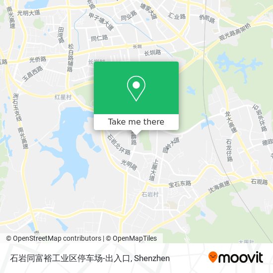 石岩同富裕工业区停车场-出入口 map