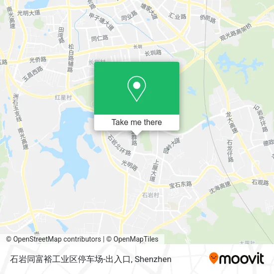 石岩同富裕工业区停车场-出入口 map