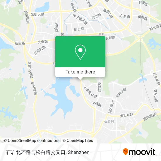 石岩北环路与松白路交叉口 map