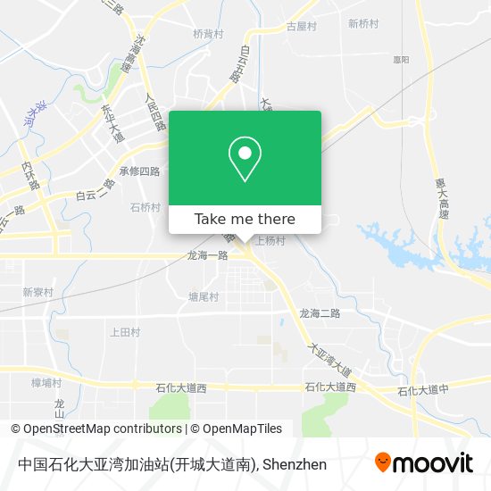 中国石化大亚湾加油站(开城大道南) map