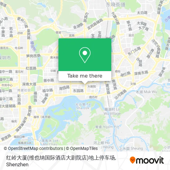 红岭大厦(维也纳国际酒店大剧院店)地上停车场 map